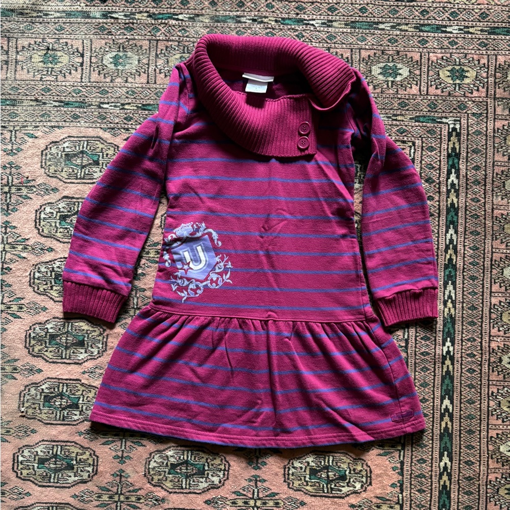American Girl Purple Striped Dress